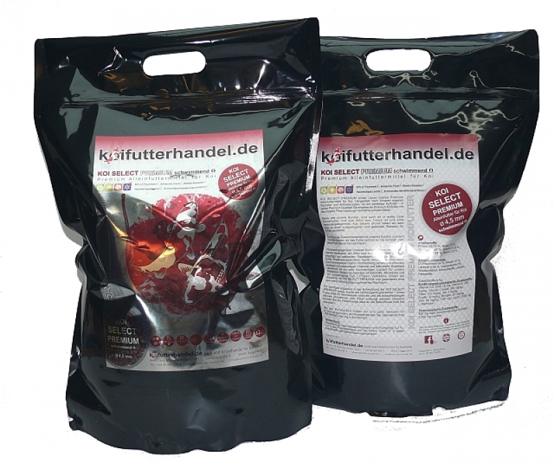 Koi Select Premium Verpackung vorne und hinten